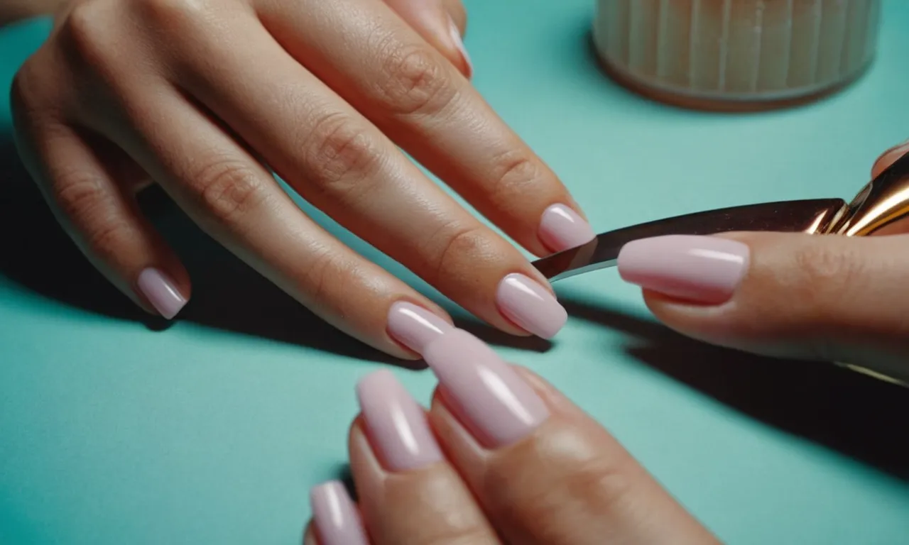 A close-up shot capturing a hand holding a nail brush, showcasing the bottle of dehydrator and nail primer side by side, creating anticipation for the next step in a flawless nail preparation process.